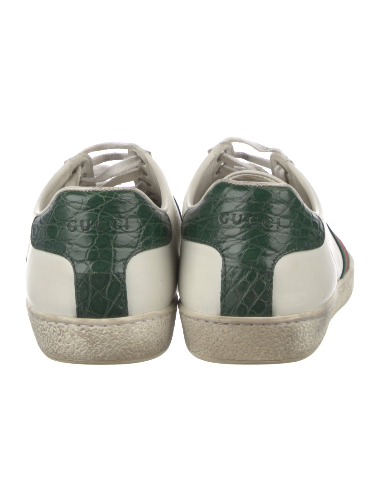 Gucci Web Accent Leather Sneakers
